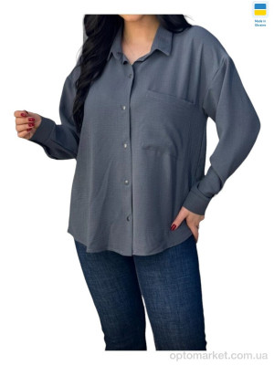 Сорочка жіночі N003 grey Optspace фіолетовий оптом от Optomarket
