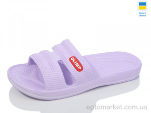 Шльопанці жіночі N105 бузковий Olimp фіолетовий  оптом от Optomarket