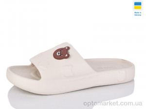 Шльопанці жіночі N109 бежевий Olimp бежевий оптом от Optomarket