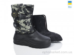 Чоботи з піни чоловічі N14 піксель Krok чорний  оптом от Optomarket