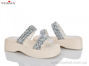 Шльопанці жіночі N20 silver Veagia бежевий  оптом от Optomarket