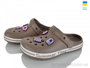 Крокси дитячі N328 беж Dago коричневий  оптом от Optomarket