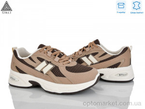 Кросівки жіночі N380-3 шкіра Stilli коричневий оптом от Optomarket