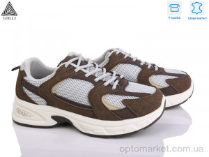 Кросівки жіночі N80-15 шкіра піна Stilli коричневий  оптом от Optomarket