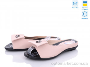 Шльопанці жіночі Ната пудра Golden Natali рожевий  оптом от Optomarket