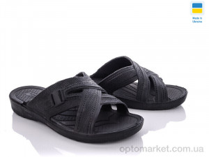 Шльопанці чоловічі П11 чорний DS чорний  оптом от Optomarket