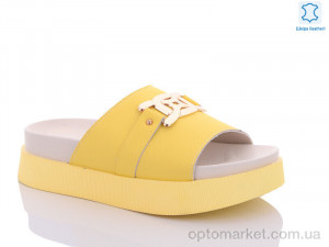 Шльопанці жіночі P1492-5 Purlina жовтий  оптом от Optomarket