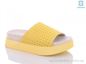 Шльопанці жіночі P1493-5 Purlina жовтий  оптом от Optomarket