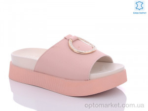Шльопанці жіночі P1494-4 Purlina рожевий  оптом от Optomarket