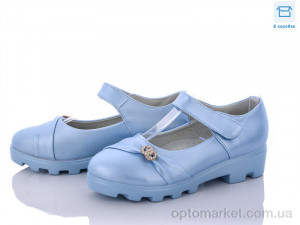 Туфли детские P77-3 Seven голубой  оптом от Optomarket