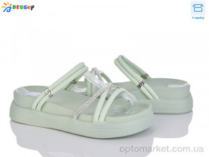 Шльопанці жіночі PL4796-5 E.C.Shine зелений  оптом от Optomarket