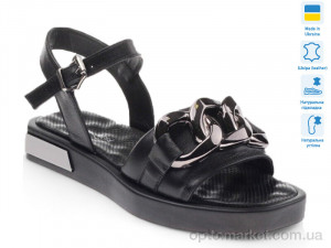 Босоніжки жіночі Prime 22110-A-03 чорний шкіра літо 2022 siyah Prime чорний  оптом от Optomarket