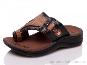 Шльопанці дитячі Prime 35-ZL-1715 (SIYAH-TABA) Prime коричневий  оптом от Optomarket