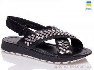 Босоніжки жіночі Prime 4562 черный Prime чорний  оптом от Optomarket