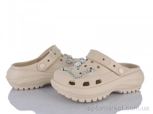 Крокси жіночі Q27-1 Hongquan бежевий оптом от Optomarket