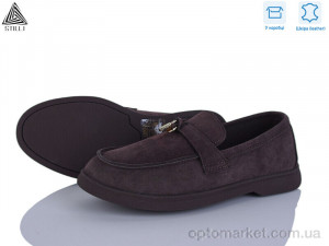 Туфлі жіночі Q80-5 шкіра Stilli коричневий  оптом от Optomarket