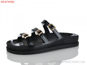 Шльопанці жіночі QQ111-1 Панда чорний оптом от Optomarket