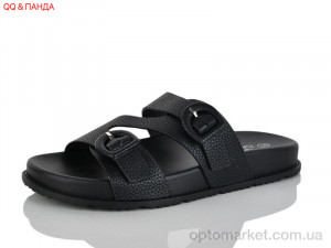 Шльопанці жіночі QQ112-1 Панда чорний оптом от Optomarket