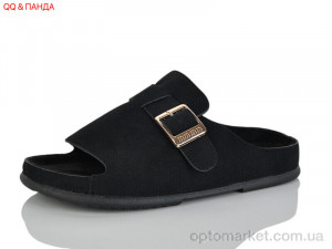 Шльопанці жіночі QQ133-1 Панда чорний оптом от Optomarket