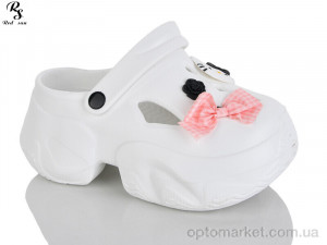 Крокси жіночі QQ82-2 Red Sun білий оптом от Optomarket