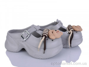 Крокси жіночі QQ83-3 Alimama-Girnaive сірий  оптом от Optomarket