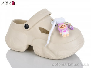 Крокси жіночі QQ8ABA1-3 Aba бежевий  оптом от Optomarket