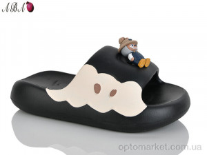 Шльопанці жіночі QQ8ABA7-1 Aba чорний  оптом от Optomarket