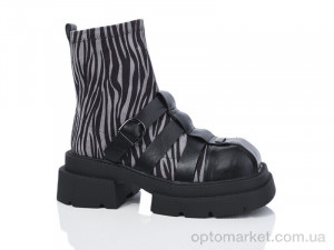 Черевики жіночі QX811-2 Teetspace чорний  оптом от Optomarket