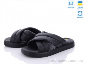 Шльопанці жіночі Рубі чорний Golden Natali чорний  оптом от Optomarket