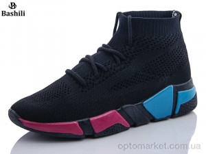 Кросівки жіночі S02 black Башили чорний  оптом от Optomarket