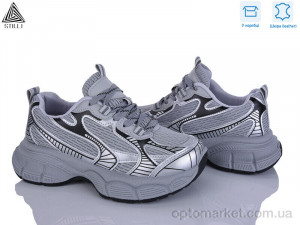 Кросівки жіночі S100-13 шкіра Stilli сірий оптом от Optomarket