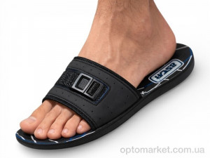 Шльопанці чоловічі S24 navy (98741) Oscar чорний оптом от Optomarket