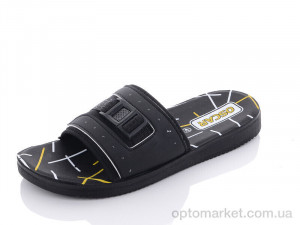 Шльопанці чоловічі S24 white Oscar чорний  оптом от Optomarket