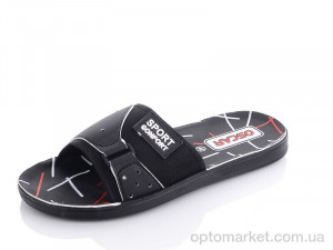 Шльопанці чоловічі S25 white Oscar чорний  оптом от Optomarket