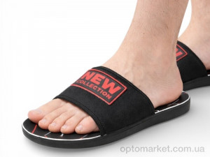Шльопанці чоловічі S26 red (98741) Oscar чорний оптом от Optomarket