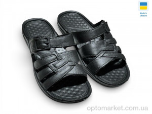 Шльопанці чоловічі С29 чорний Krok чорний  оптом от Optomarket