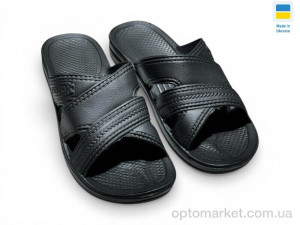 Шльопанці чоловічі С54 чорний Krok чорний оптом от Optomarket
