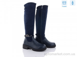 Чоботи жіночі SA2-50 Lilin shoes синій  оптом от Optomarket
