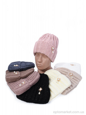 Шапка жіночі SA6632 mix Red Hat мікс  оптом от Optomarket