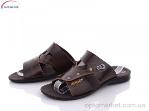 Шльопанці чоловічі Ш-F-brown3 Oscar коричневий  оптом от Optomarket