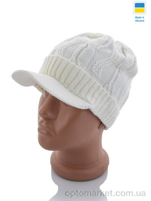 Шапка жіночі Шапка з козирком смужка флісу білий STARK білий  оптом от Optomarket