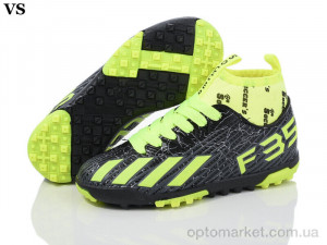 Футбольне взуття дитячі Soccers 002 black-green (31-35) Soccers чорний  оптом от Optomarket