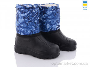 Чоботи з піни дитячі СПП зірка синій 2025 Demur чорний  оптом от Optomarket
