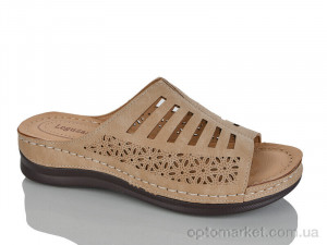 Шльопанці жіночі T720-7 батал Leguzaza коричневий  оптом от Optomarket