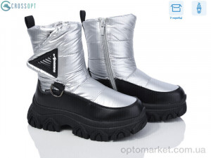 Дутики дитячі TJ1014P-1 silver Apawwa срібний  оптом от Optomarket