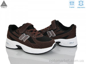 Кросівки дитячі TQ30-9 шкіра Stilli коричневий оптом от Optomarket