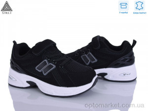 Кросівки дитячі TQ60-2 шкіра Stilli чорний оптом от Optomarket