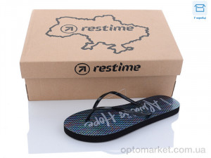 Шльопанці жіночі TWL22025 black Restime чорний  оптом от Optomarket