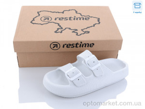 Шльопанці жіночі TWL22034 white Restime білий  оптом от Optomarket