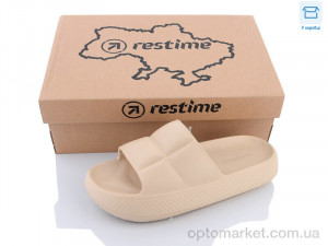 Шльопанці жіночі TWL23123 beige Restime бежевий  оптом от Optomarket